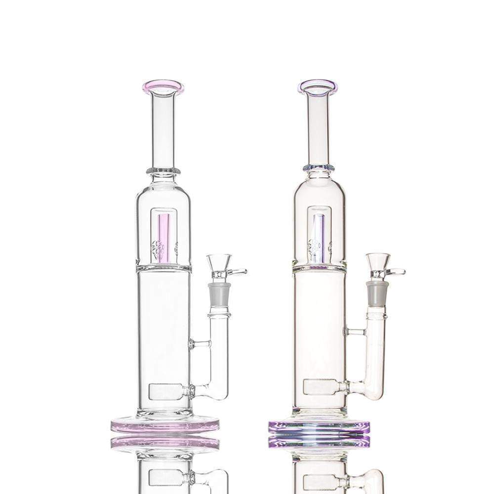 seedsphere-glass-bongs-water-pipes-with-flower-of-life-perc-to-4-sol-perc-188mm-joint-16-inch-height-water-pipes 16 inch Glass Bong with Flower of Life perc to SOL Showerhead perc 18.8mm