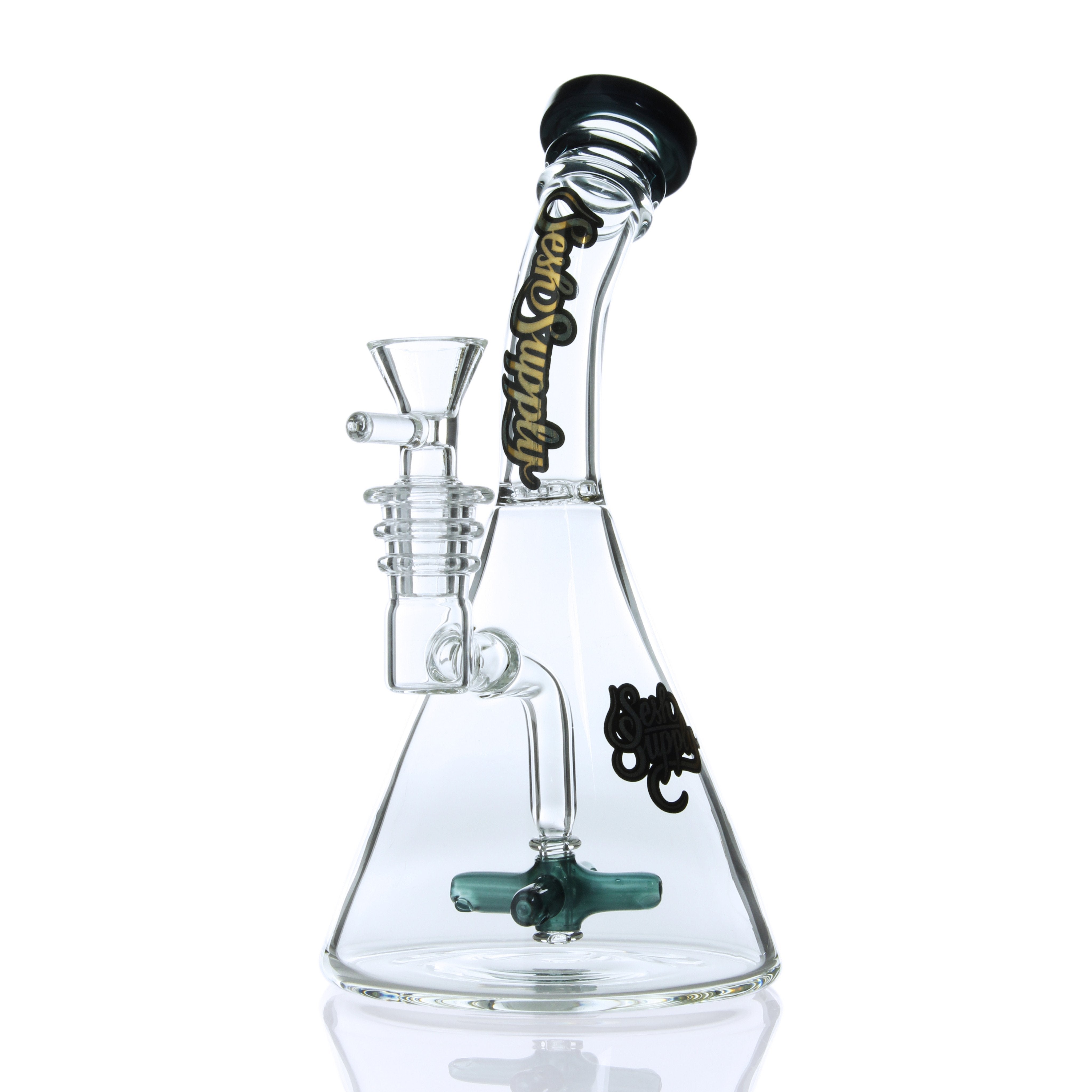 sesh-supplyscyllaunique-kinetic-spinning-propeller-perc-beaker-bong-white-0 Sesh Supply "Scylla" Unique Kinetic Spinning Propeller Perc Beaker Bong