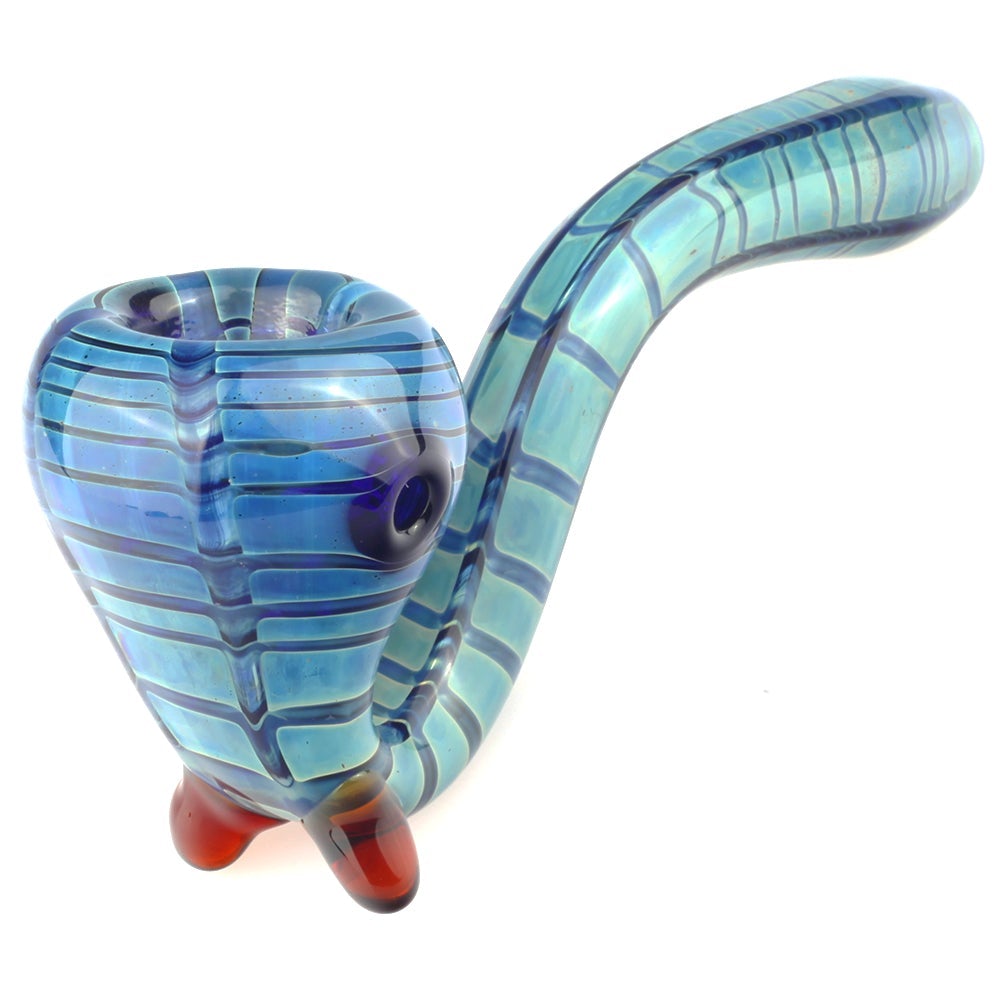 sl-13cm-052_3Color_changing_pipe_glass_pipe_spoon_pipe_weed_bowl_bong_Blue_Wrap_and_Raked_Sherlock_Pipe Blue Wrap and Raked Sherlock Pipe