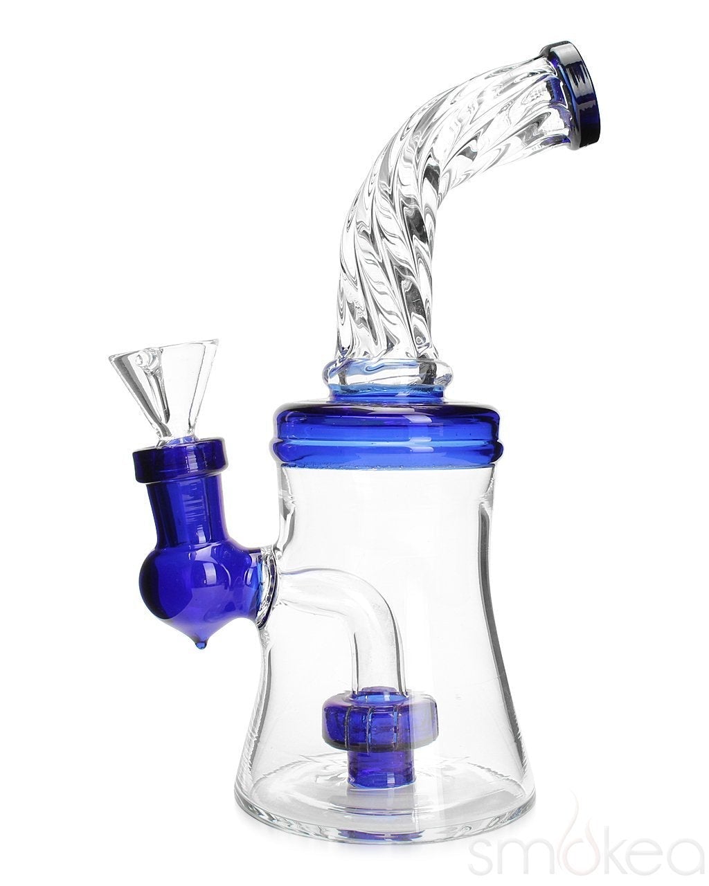 smokea-8-cut-glass-mini-bong-w-bent-neck-4155728429158 SMOKEA 8" Cut Glass Mini Bong w/ Bent Neck
