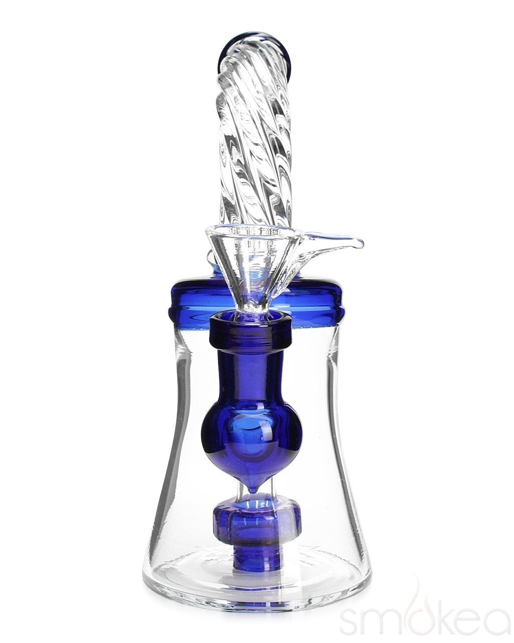 smokea-8-cut-glass-mini-bong-w-bent-neck-4155728461926 SMOKEA 8" Cut Glass Mini Bong w/ Bent Neck