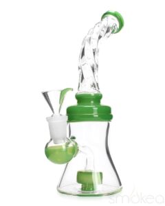 smokea-8-cut-glass-mini-bong-w-bent-neck-jade-10833924522086 SMOKEA 8" Cut Glass Mini Bong w/ Bent Neck
