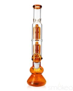 smokea-double-tree-perc-bong-amber-clear-1099420958750 SMOKEA Double Tree Perc Bong
