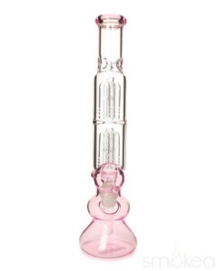 smokea-double-tree-perc-bong-pink-clear-536573771806 SMOKEA Double Tree Perc Bong