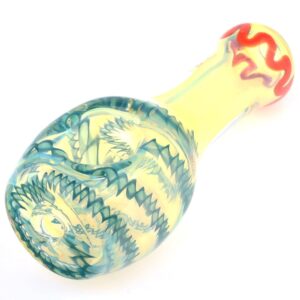 3.9" Fumed Glass Squared Bowl Spoon Pipe