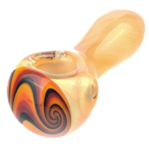 3.9" Mini Fumed Glass Swirl Spoon Pipe