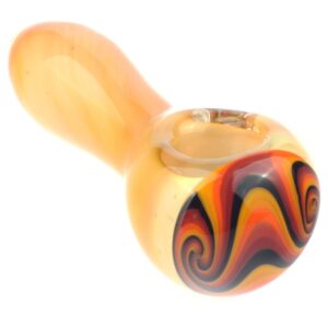 3.9" Mini Fumed Glass Swirl Spoon Pipe
