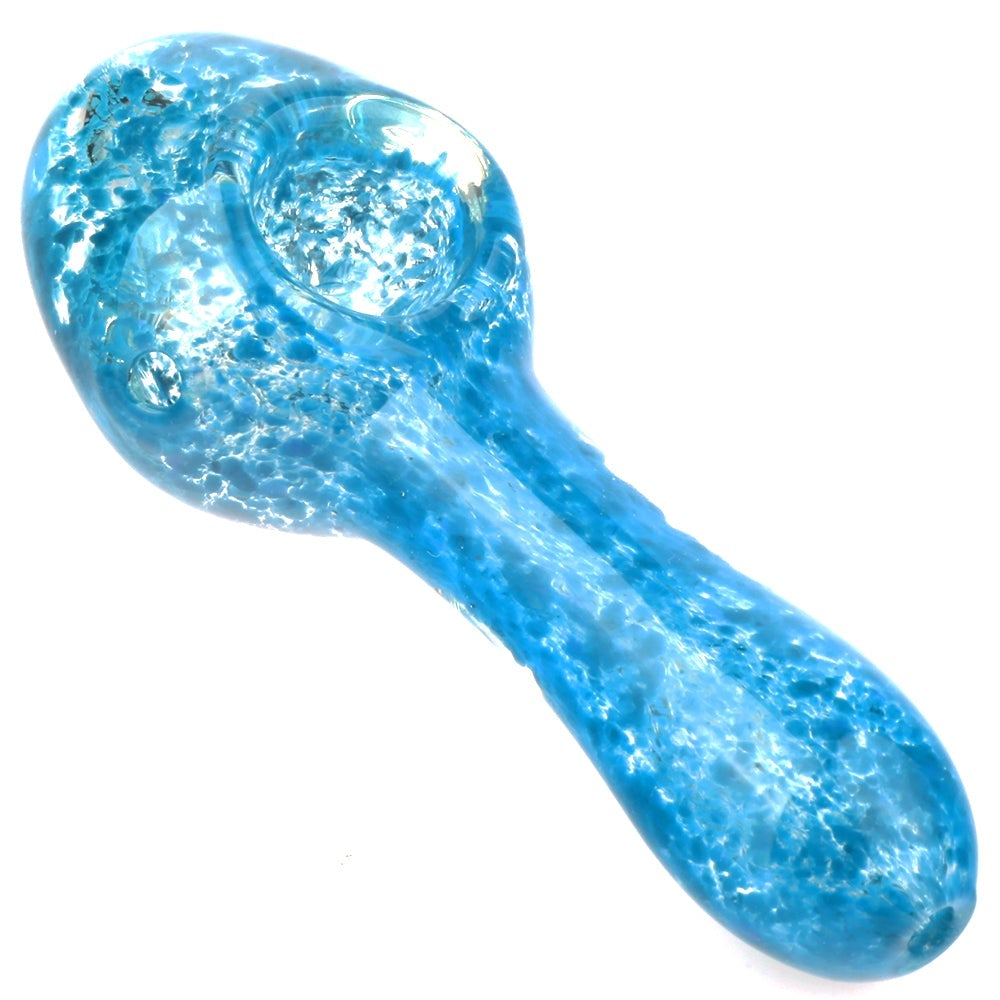 sp-11.5cm-068_2_Color_changing_pipe_glass_pipe_spoon_pipe_weed_bowl_bong_Blue_Frit_Glass_Spoon_Pipe Blue Frit Glass Spoon Pipe