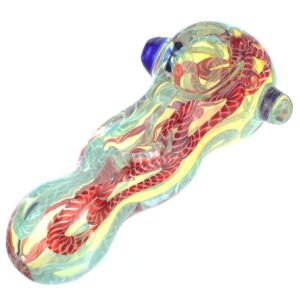 4.3" Mini Fumed Glass Donut Spoon Pipe w/ Milli Scheme
