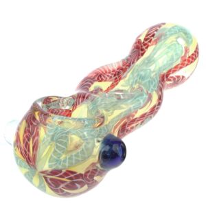 4.3" Mini Fumed Glass Donut Spoon Pipe w/ Milli Scheme