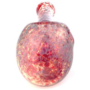 Lava Red Frit Glass Hammer Bubbler