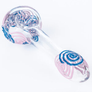 1.58" Spiral Pattern Glow-In-The-Dark Glass Pipe