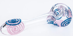 1.58" Spiral Pattern Glow-In-The-Dark Glass Pipe