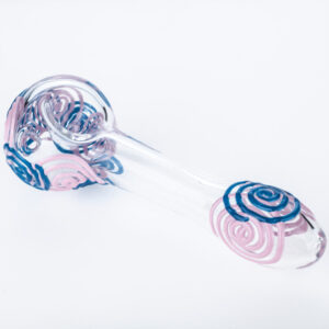 1.58" Spiral Pattern Glow-In-The-Dark Glass Pipe