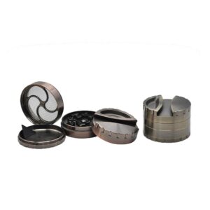 80mm-4-layer-grinder-with-ashtray-jointpaper-dispenser-on-lid-aluminium-puffing-bird_928-771539.jpg 80mm 4 Layer Grinder With Ashtray & Joint/Paper Dispenser On Lid Aluminium