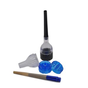 Funnel 3 Layer Herb Grinder W/Roll Tube ( 4 Colors )