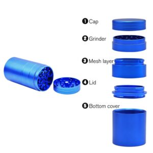 Heavy Duty Novelty Aluminium 5 Layer Grinder With Extra Large Storage