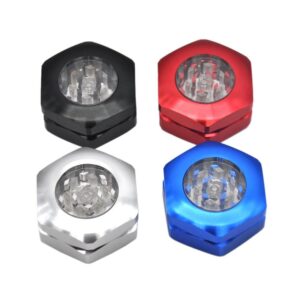 Hexagon Novelty Herb Grinder 2 Layer 50MM (4 Color)