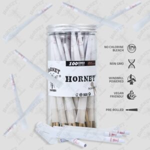 Hornet White Wood Pulp Rolling Cones - 72 Pack