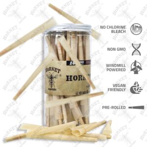 Hornet Natural Wood Pulp Rolling Cones - 72 Pack