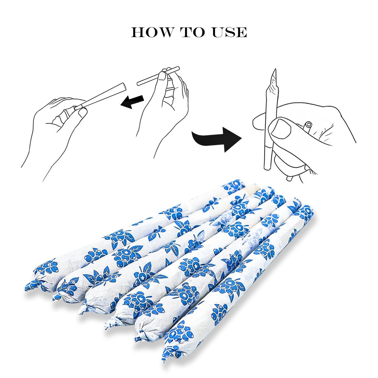 jpg_23dedf7d-c210-4fe0-87d3-e5dc2854ae77 HoneyPuff King Size Blueberry Rolling Cones - 72 Count Textured Paper