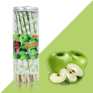 jpg_2cf05ea9-5c6f-4ea8-b76b-09e40c86bf89 HoneyPuff King Size Green Apple Rolling Cones - 72 Count Textured Paper