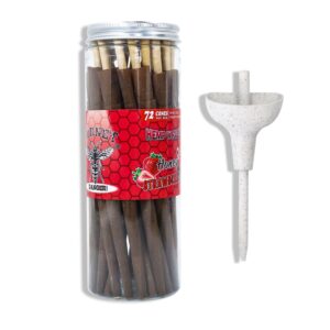 jpg_32f5710c-218a-449d-be1c-1996833d43a3 Strawberry Flavored Brown Cigar Skin Pre-Rolled Cones - Pack of 72