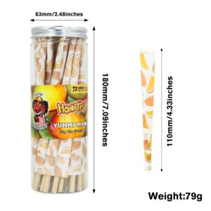 jpg_37e284cb-f6d6-4c8d-b730-3140f469f371 HoneyPuff King Size Mango Rolling Cones - 72 Count Textured Paper