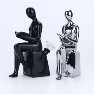 8.3" Reader-Shaped Ceramic Water Pipe