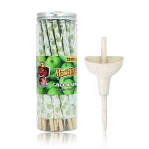 jpg_5aa6c556-3f01-4ece-a6b7-8c6bbfcbbc8e HoneyPuff King Size Green Apple Rolling Cones - 72 Count Textured Paper