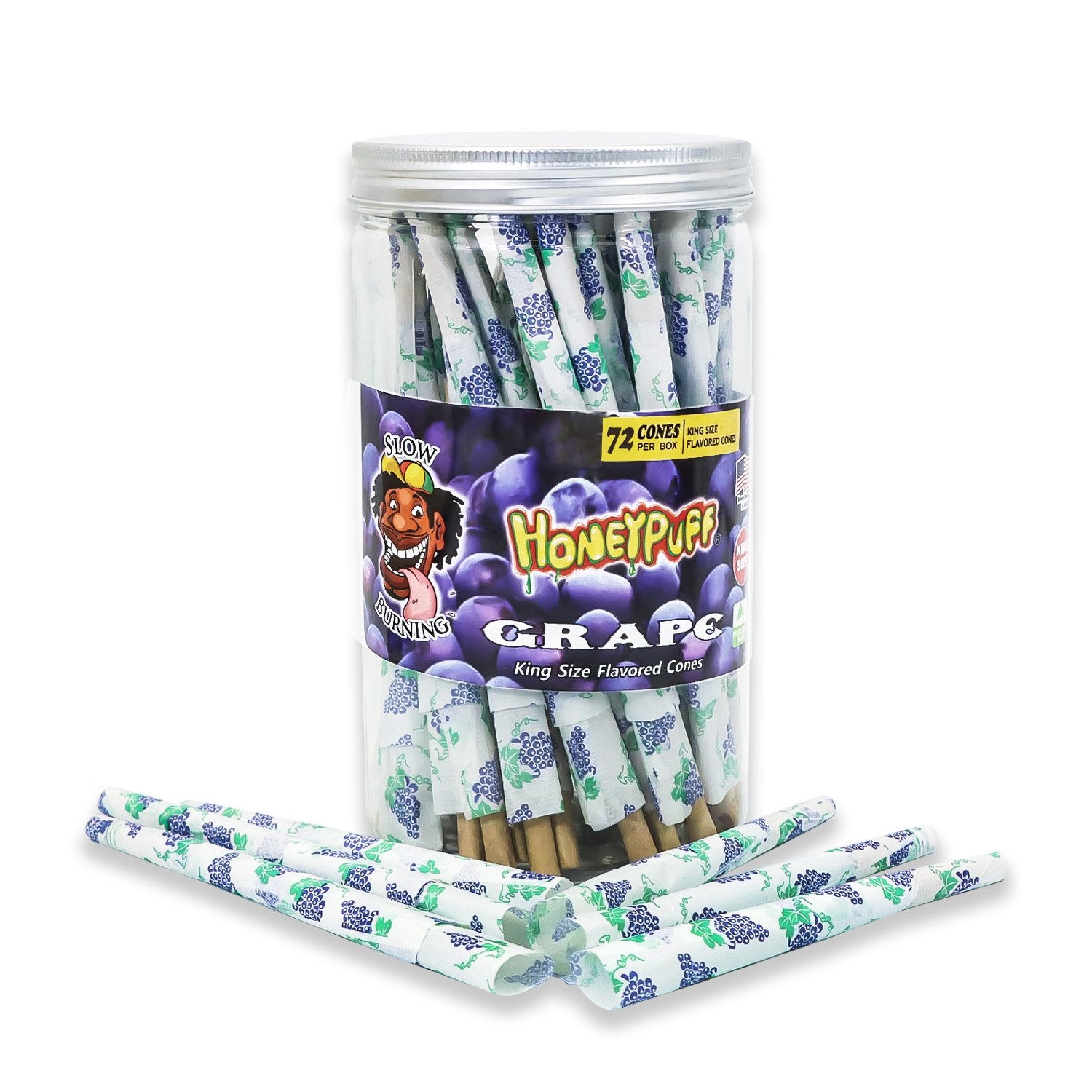jpg_64adeb56-c7b1-49b0-af9b-6c67cbae239f HoneyPuff Grape Flavored Rolling Papers - Pack of 72