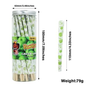 jpg_7b4ee174-3a31-427c-a351-5fa167f7ee73 HoneyPuff King Size Green Apple Rolling Cones - 72 Count Textured Paper