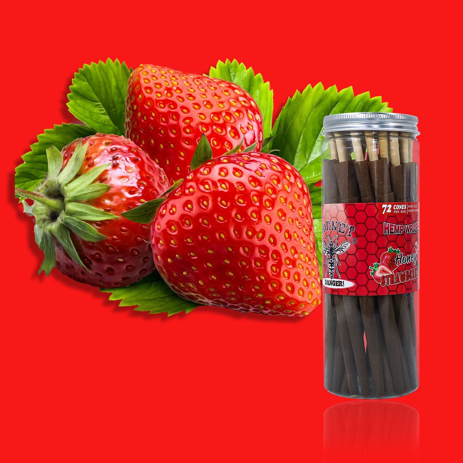jpg_9759672c-c4f8-4fad-8fc1-0d336360f95a Strawberry Flavored Brown Cigar Skin Pre-Rolled Cones - Pack of 72