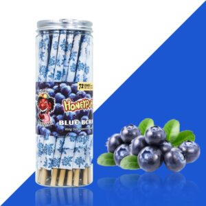 jpg_98dce0e6-e8b2-45fb-bf3a-e2c730c0c977 HoneyPuff King Size Blueberry Rolling Cones - 72 Count Textured Paper