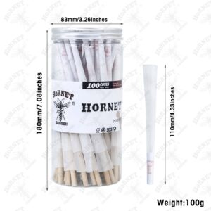 Hornet White Wood Pulp Rolling Cones - 72 Pack