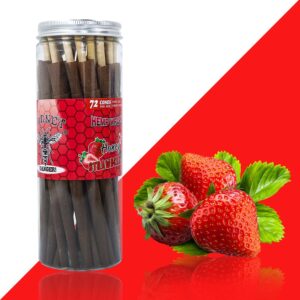 jpg_b031c34d-80f2-4719-9b95-c3e8306c3bb2 Strawberry Flavored Brown Cigar Skin Pre-Rolled Cones - Pack of 72