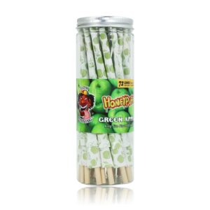 HoneyPuff King Size Green Apple Rolling Cones - 72 Count Textured Paper
