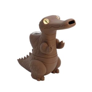 Mini Multi-Functional Silicone Crocodile Water Pipe (Radom Color)