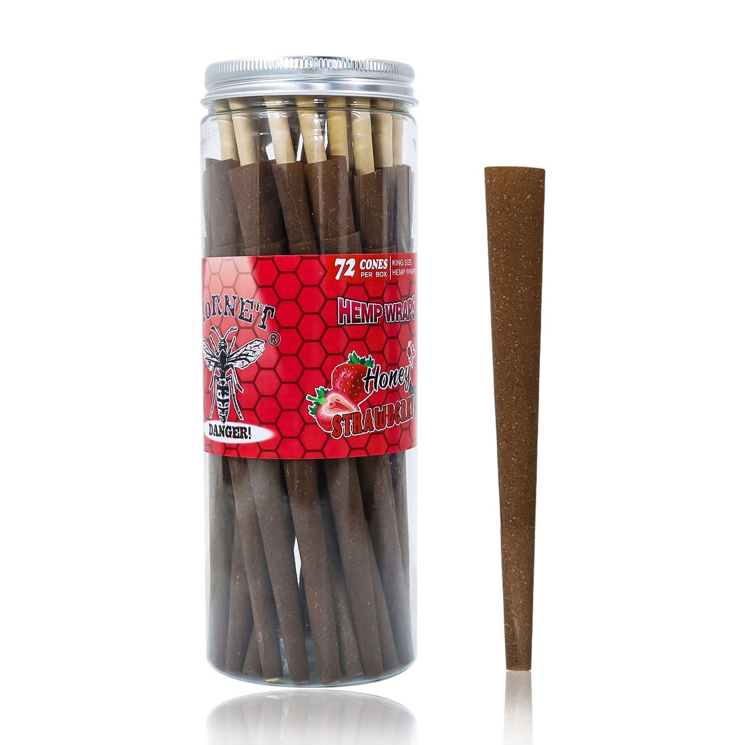 jpg_fdb3ed19-e24c-41b0-802e-31bad5cc46c7 Strawberry Flavored Brown Cigar Skin Pre-Rolled Cones - Pack of 72
