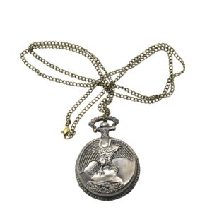 Necklace Hawk Pocket Watch Novelty Herb Grinder 3 Layer 45mm (2 Color)