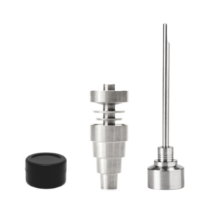 Domeless Titanium Nail/Banger W/Dabber Carb Cap&Silicone Jar Bundle