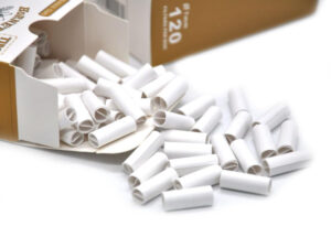jpg_13a0494b-0cd6-44ce-8d5a-6def19a12674.jpg Natural Unrefined Rolling Paper Filter Tips – 7mm Pre-Rolled Tips (120 White Tips)